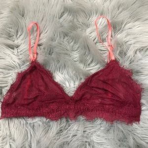 Free people bra dark red small size